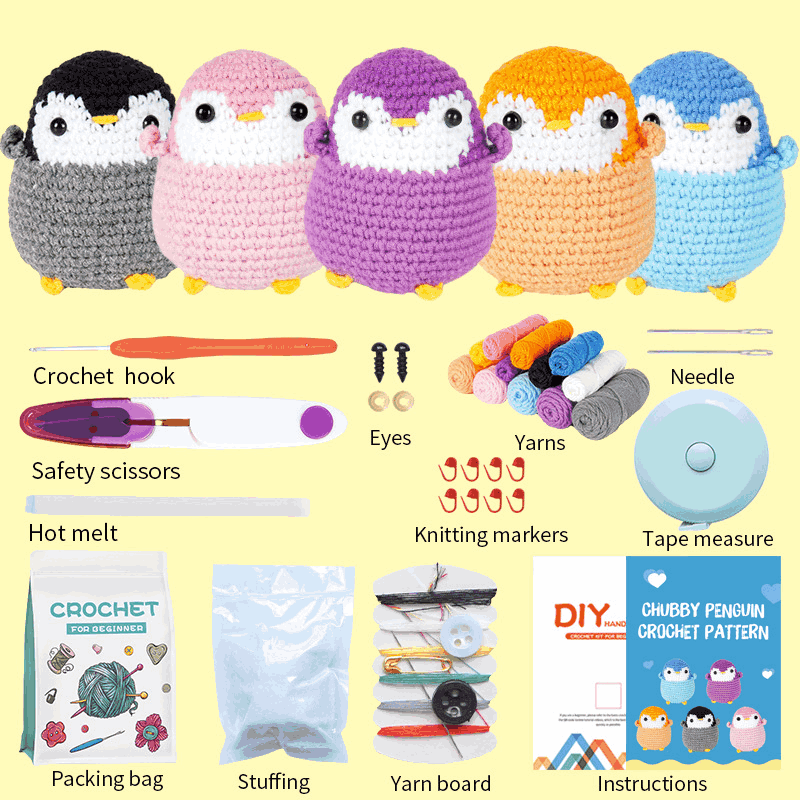 penguin crochet kit