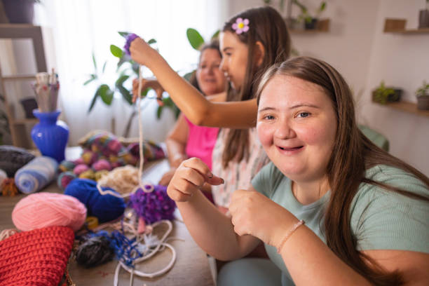 The group used a crochet kit