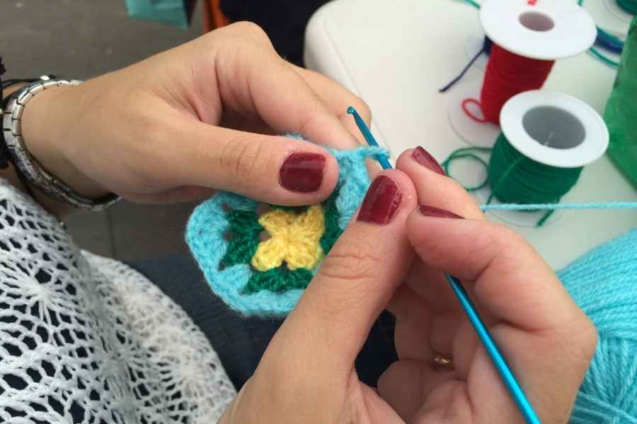 Crocheting On An Airplane